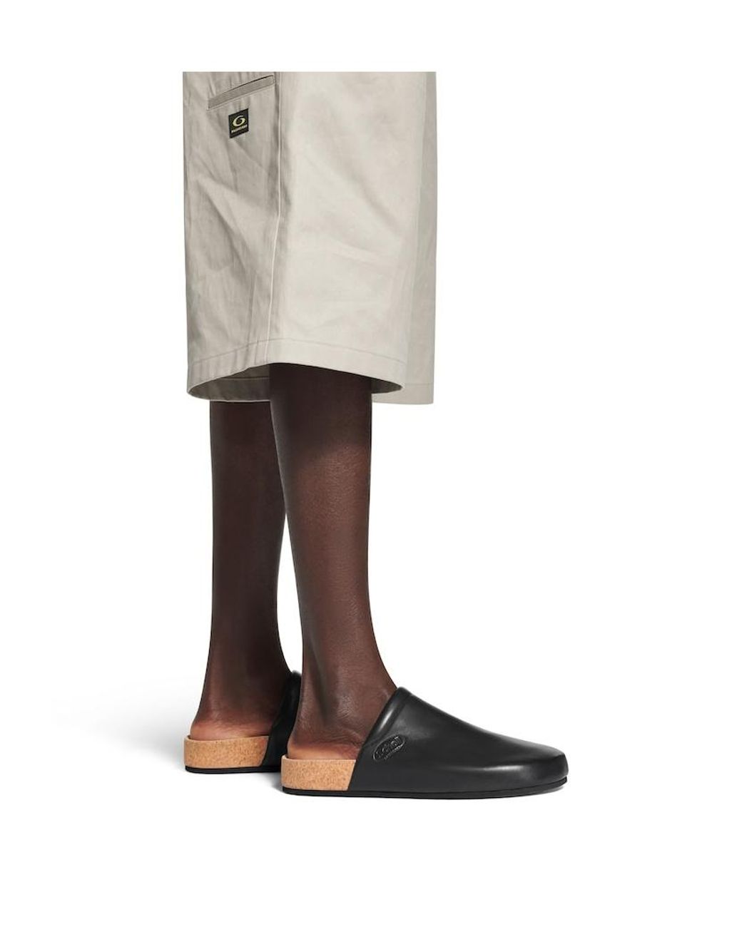 Balenciaga Black X Scholl Flat Mules for men