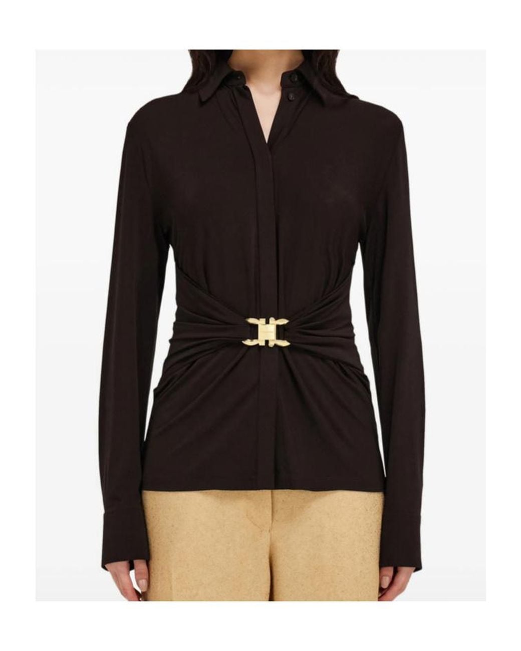 Ferragamo Black Long-Sleeved Shirt
