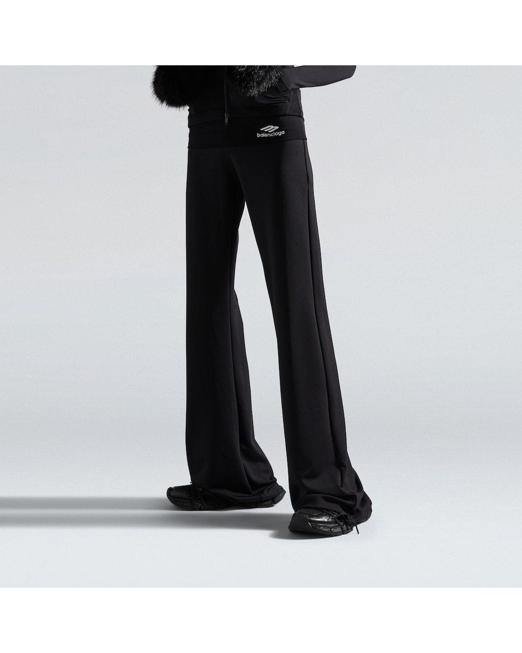 Balenciaga Black 3B Sports Icon Foldover Leggings
