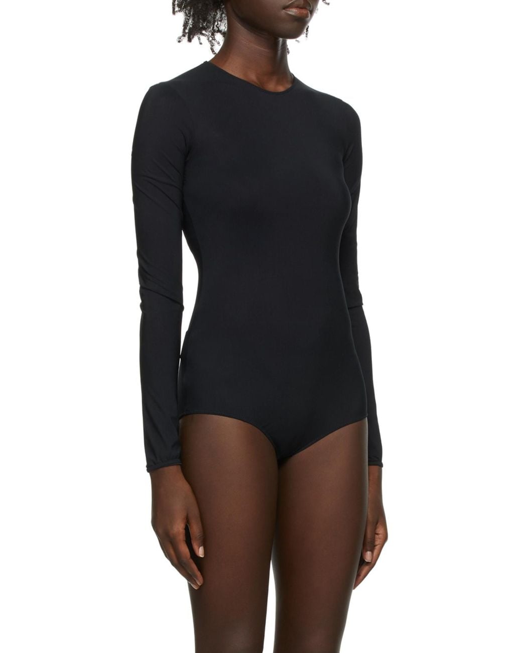 Maison Margiela Black Long-Sleeved Jersey Bodysuit