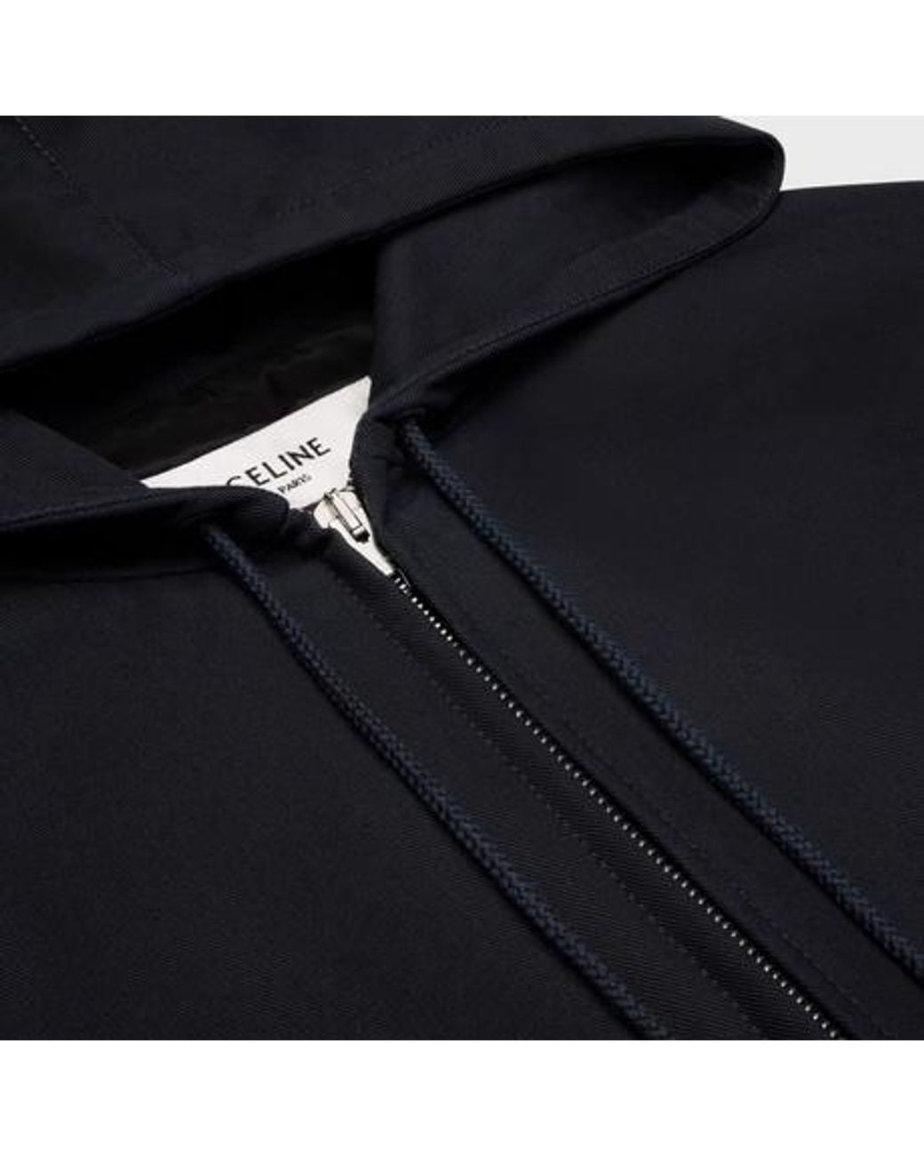 Céline Blue Triomphe Blouson Jacket With Hood for men
