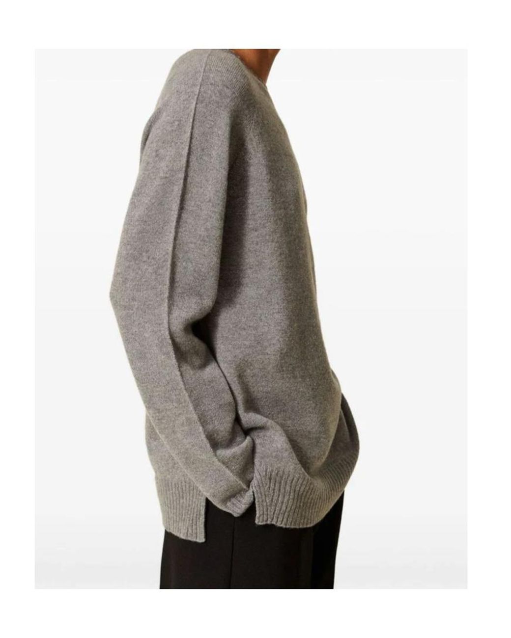 Twinset Gray Lurex-Detail Jumper