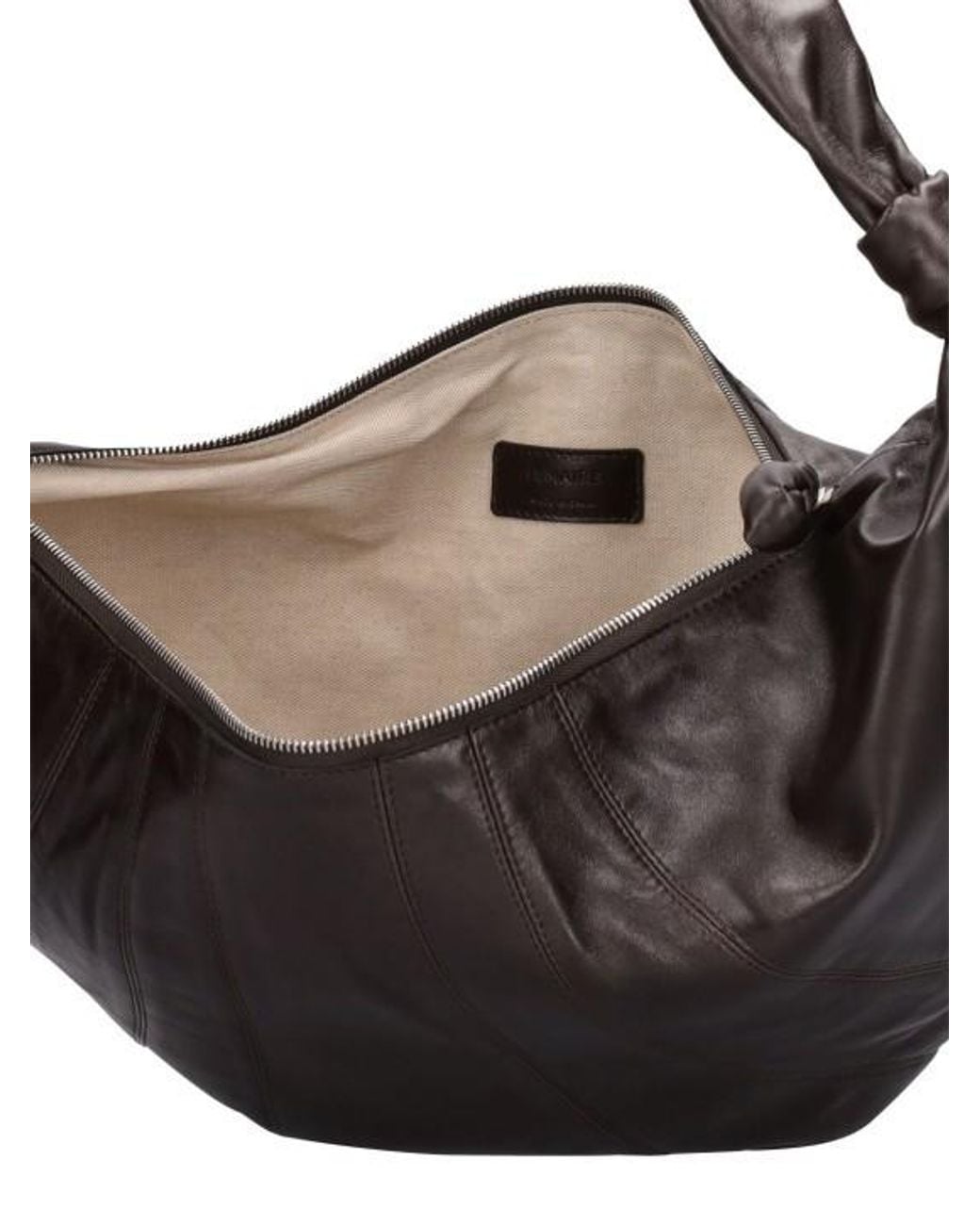 Lemaire Black Longstrap Crescent Bag for men