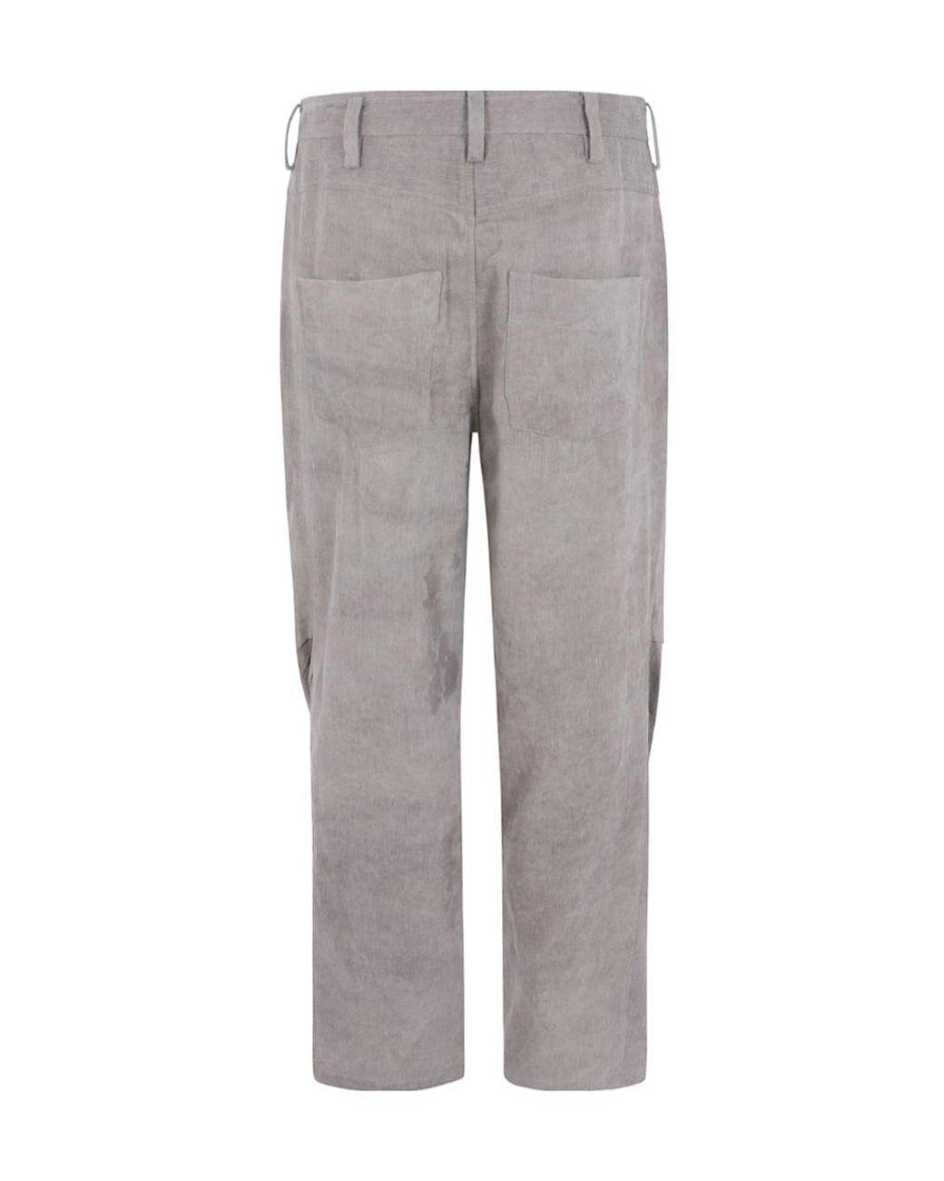Ziggy Chen Gray Jacquard Worker Jeans for men