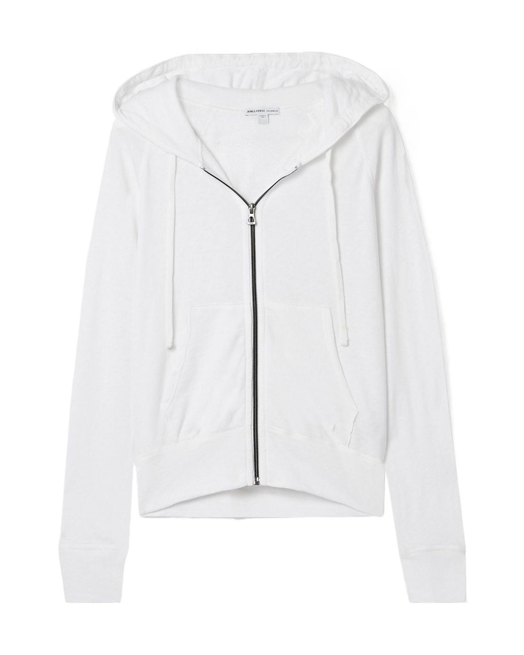 James Perse White French Cotton-Terry Hoodie