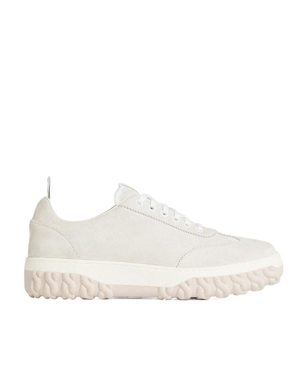 Thom Browne White Rwb Detailed Lace-Up Sneakers for men