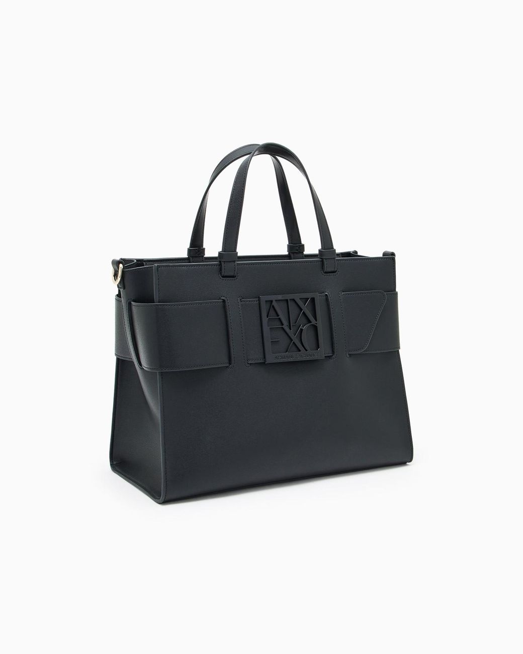 ARMANI EXCHANGE Black Large Tote Bag