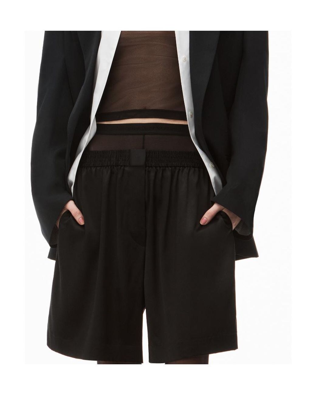 Alexander Wang Black Layered Boxer Shorts