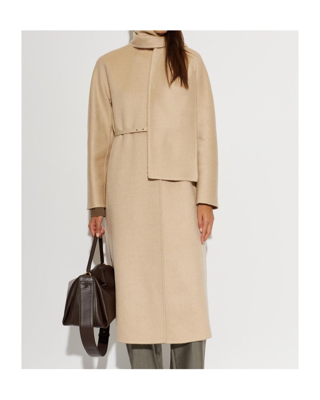 Max Mara Natural Long-Sleeved Coat