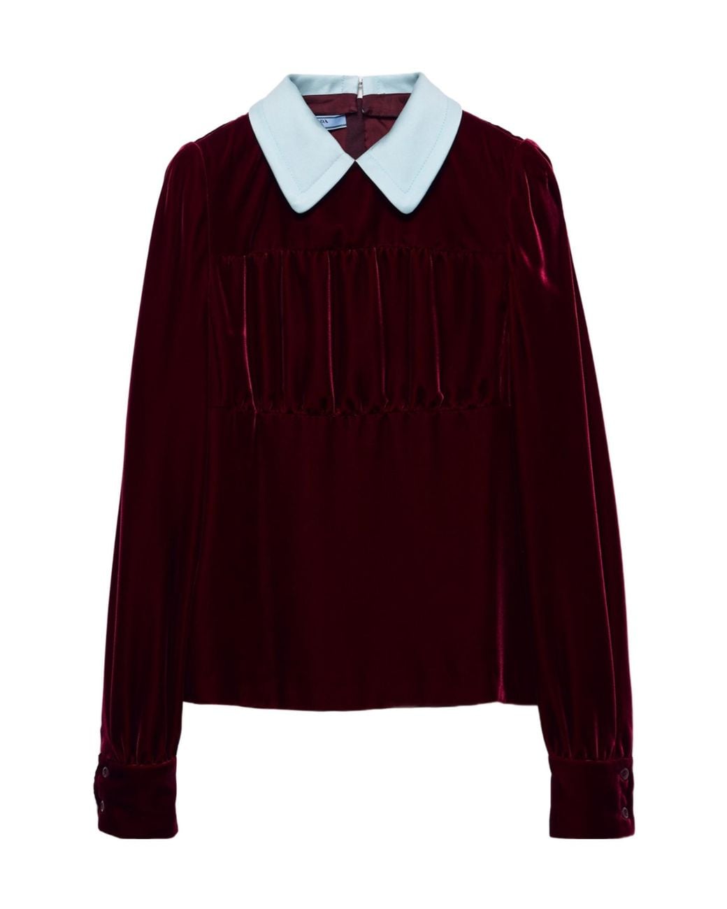 Prada Red Velvet Top