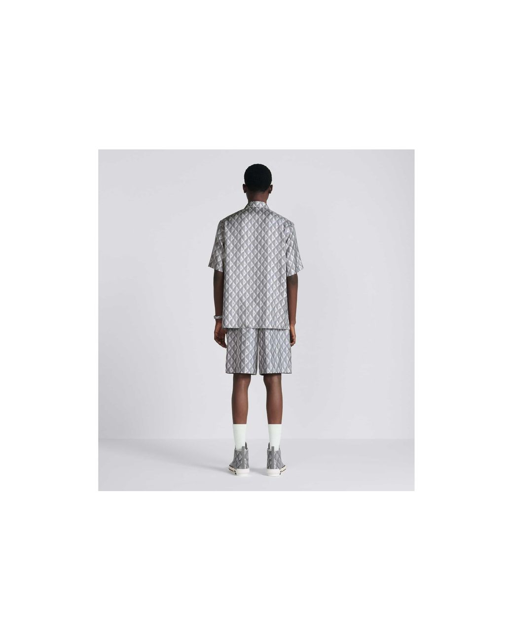 Dior Gray Cd Diamond Bermuda Shorts for men