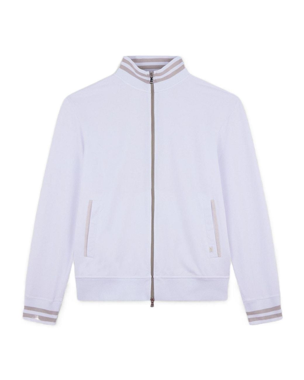 Paul & Shark Purple Standcollar Knit Track Jacket for men