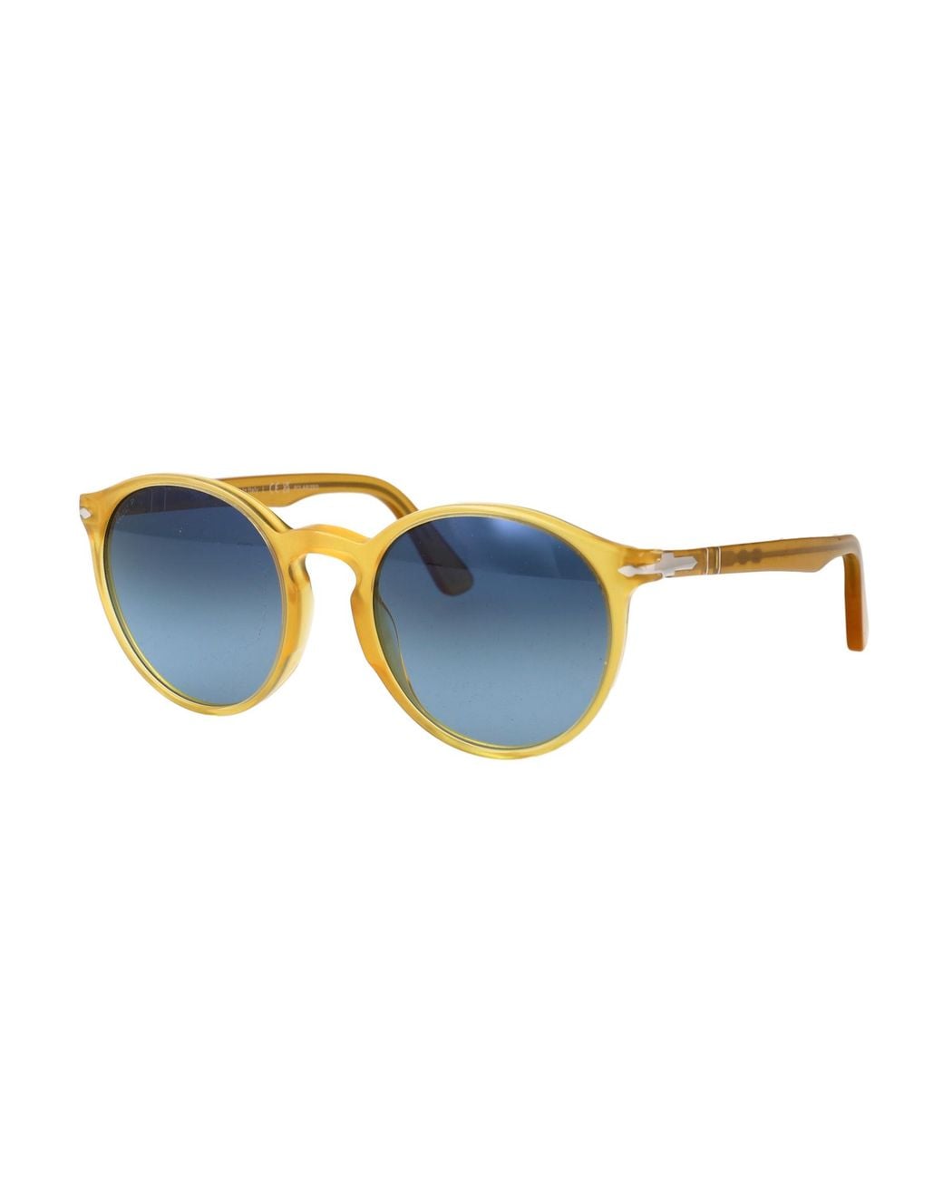 Persol Blue Round Frame Sunglasses for men