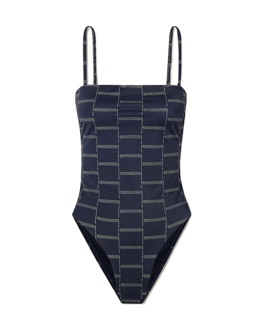 Matteau Blue Square Printed Swimsuit