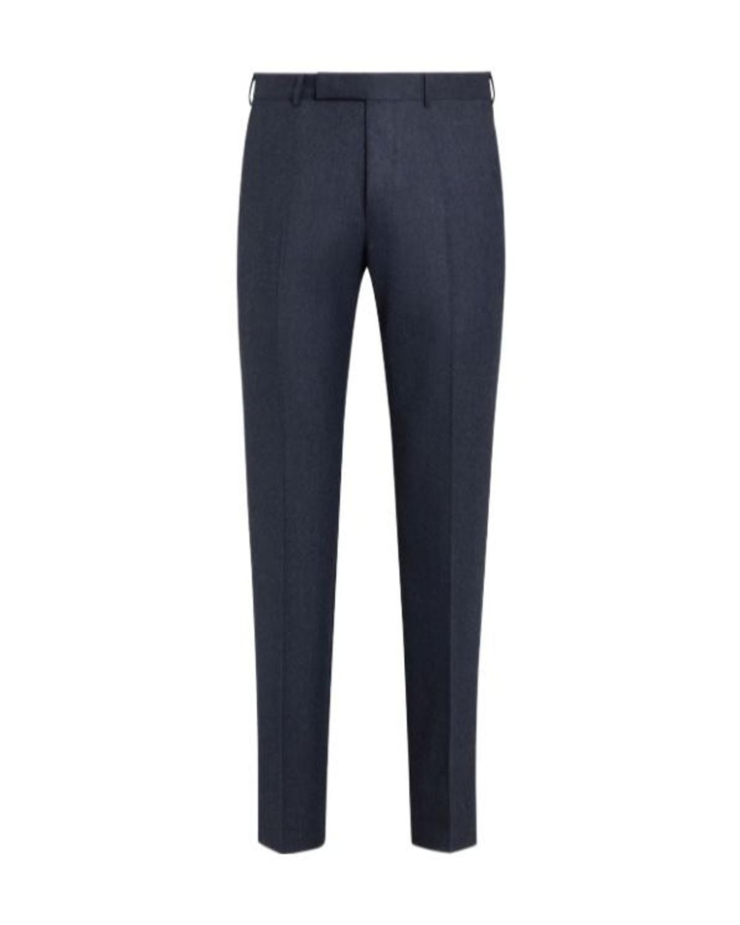 Zegna Blue Belt-Loop Casual Pants for men