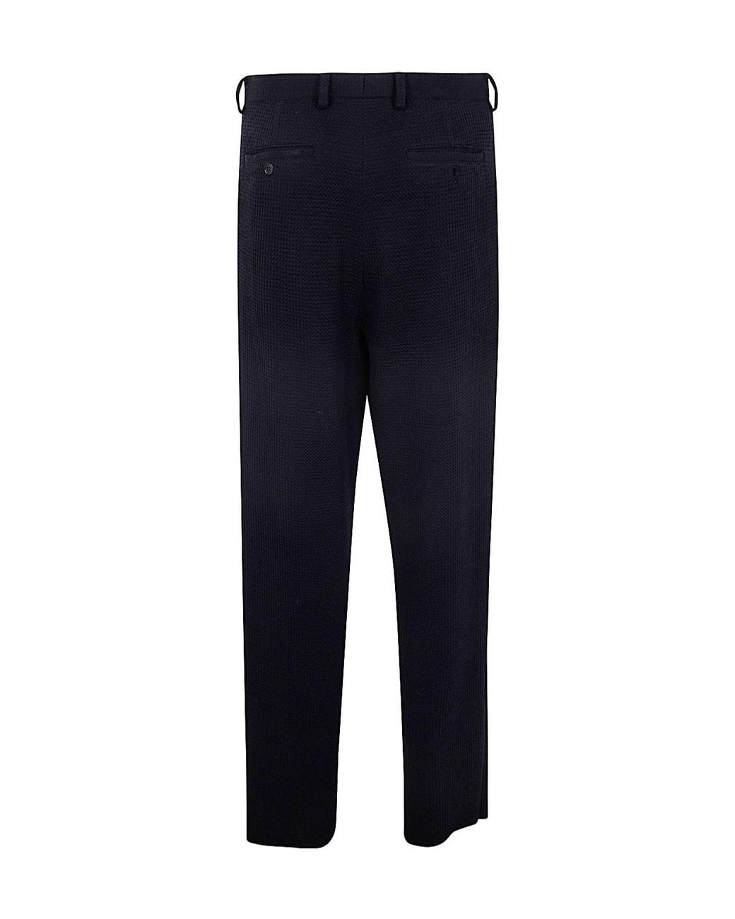 Giorgio Armani Blue Tapered Tailored Trousers for men
