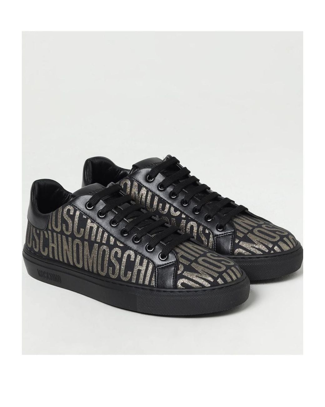 Moschino Black Tie Low Upper Board Shoes for men