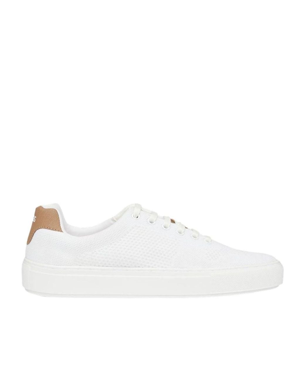 Boss White Mesh Lowtop Sneaker