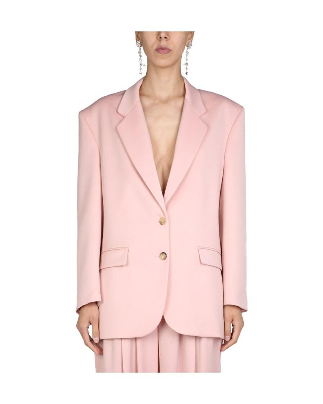 Magda Butrym Pink Single-Breasted Suit Jacket
