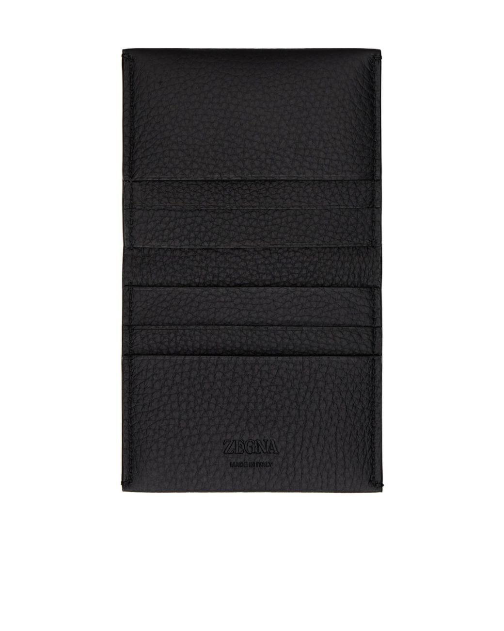 Zegna Black Leather Cardholder for men