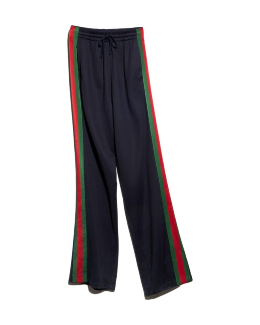 Gucci Blue Web Stripe Detailed Wide Leg Trousers for men