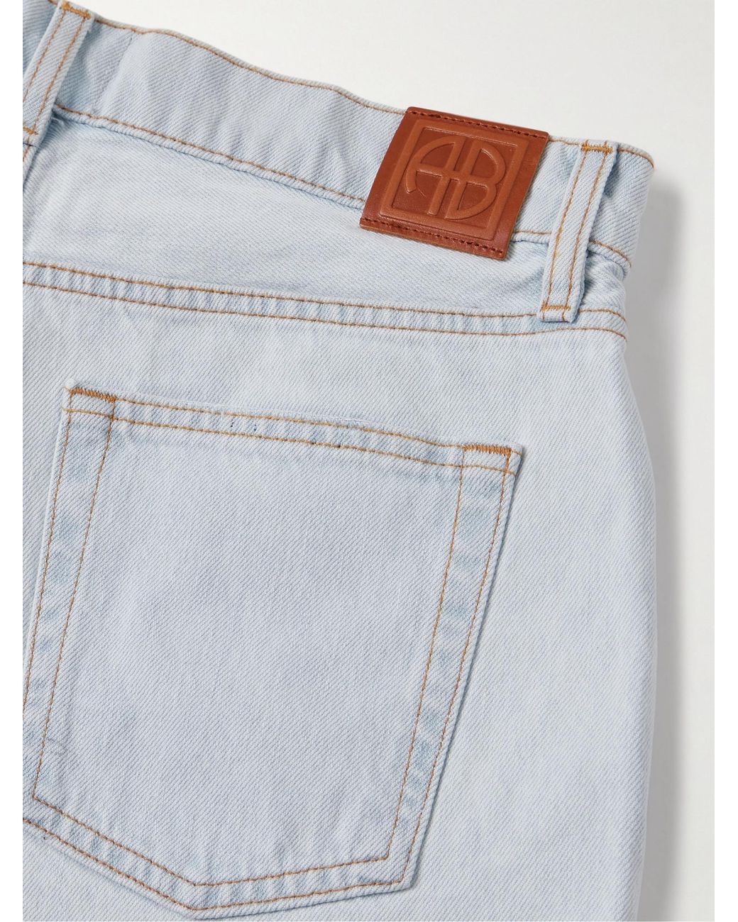 Anine Bing Blue Dalton Organic Denim Shorts