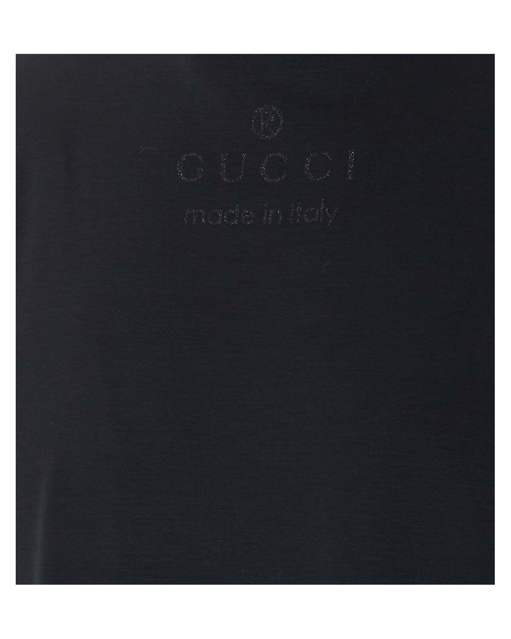 Gucci Black Logo Detailed Crewneck T-Shirt for men
