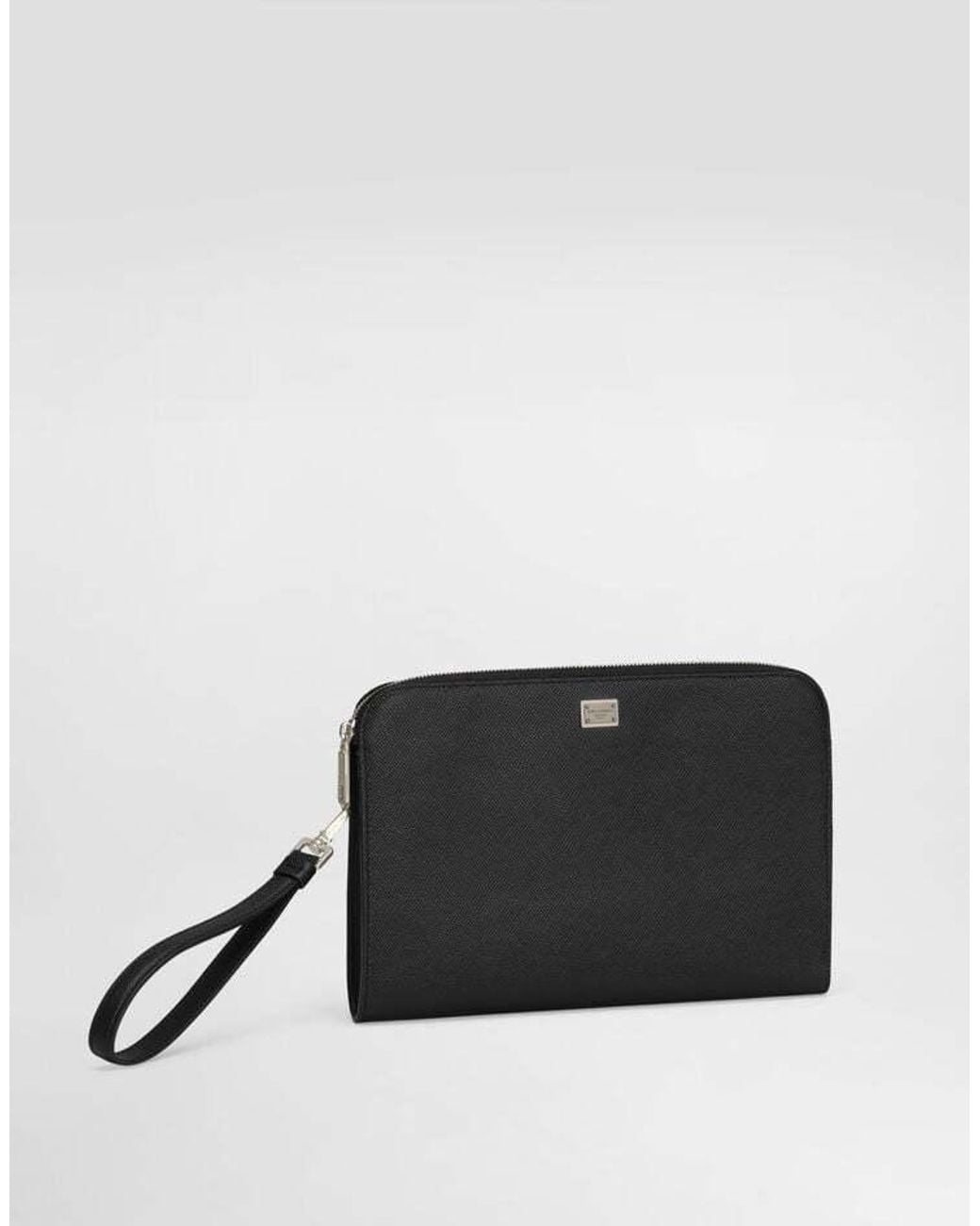 Dolce & Gabbana Black Alpine Sicily Clutch Bag for men