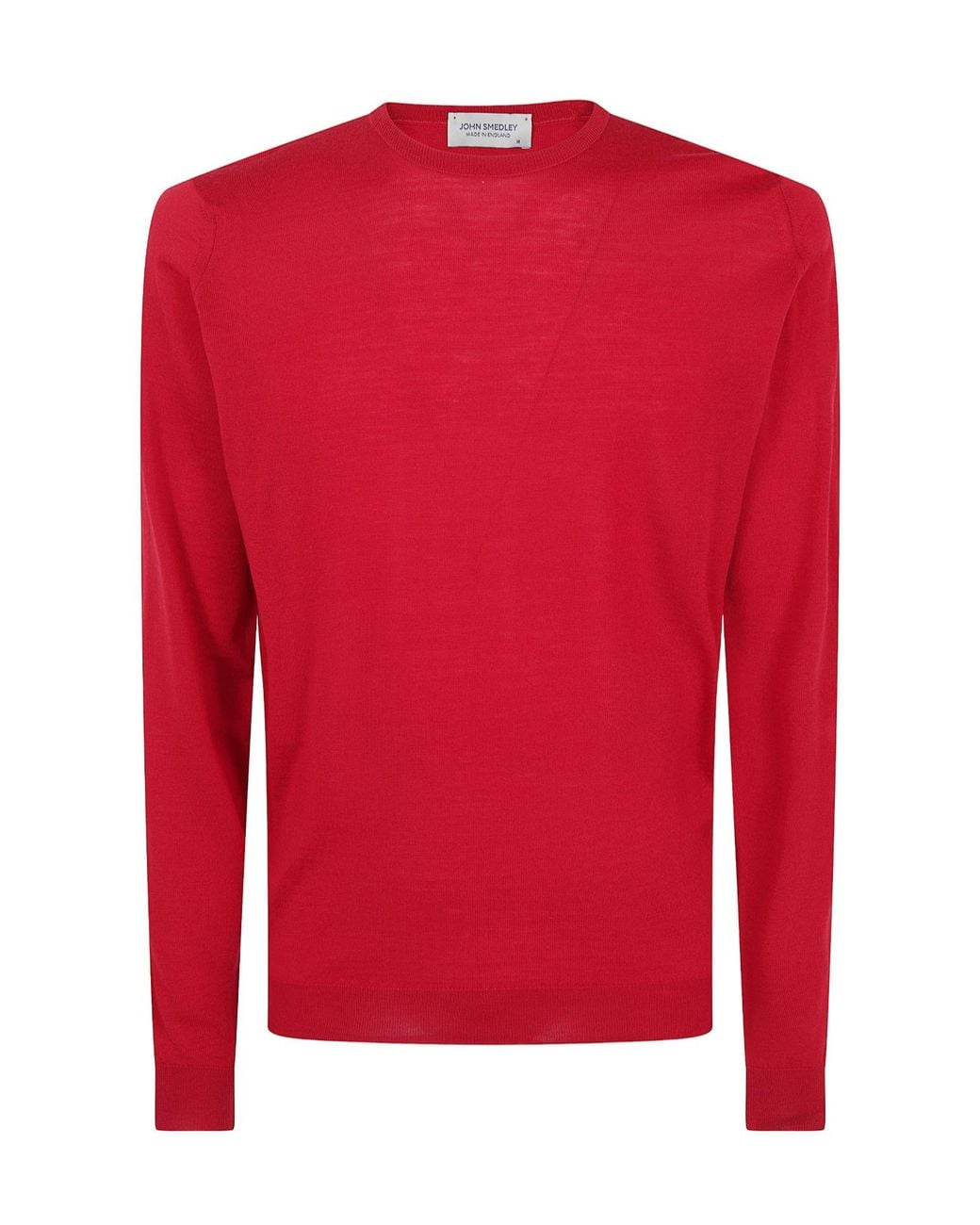 John Smedley Red Long-Sleeved Sweater for men