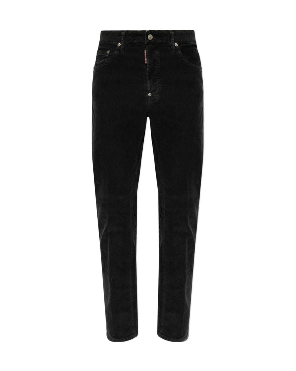 DSquared² Black Straight-Leg Corduroy Trousers for men