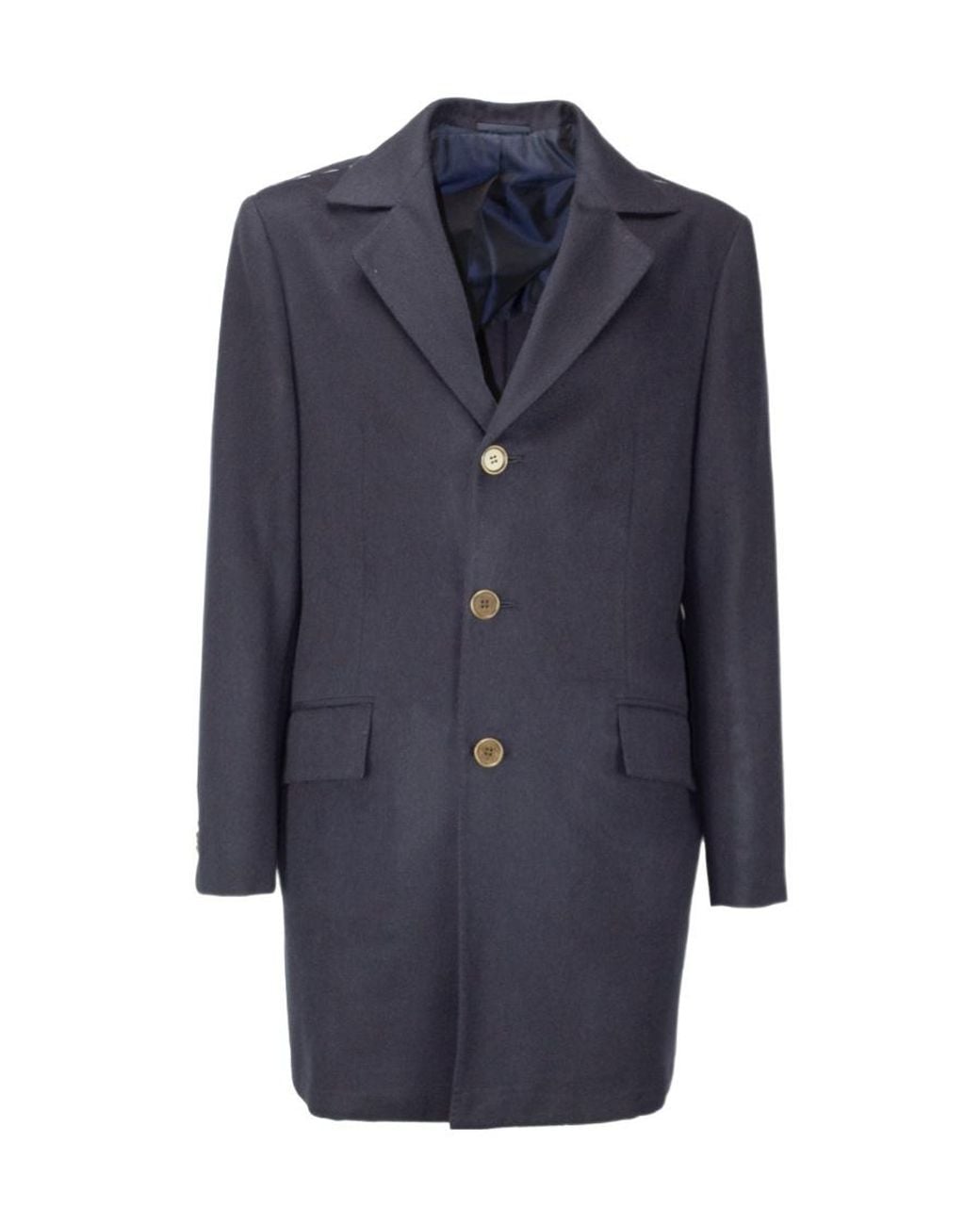 Kiton Blue Single-Breasted Jacket for men