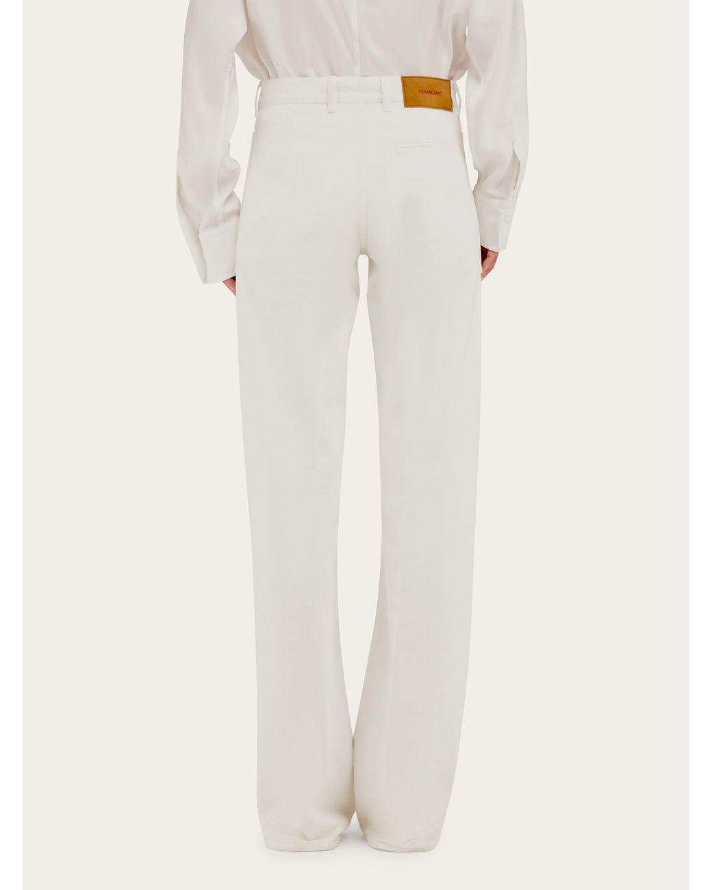 Ferragamo White Five-Pocket Pants
