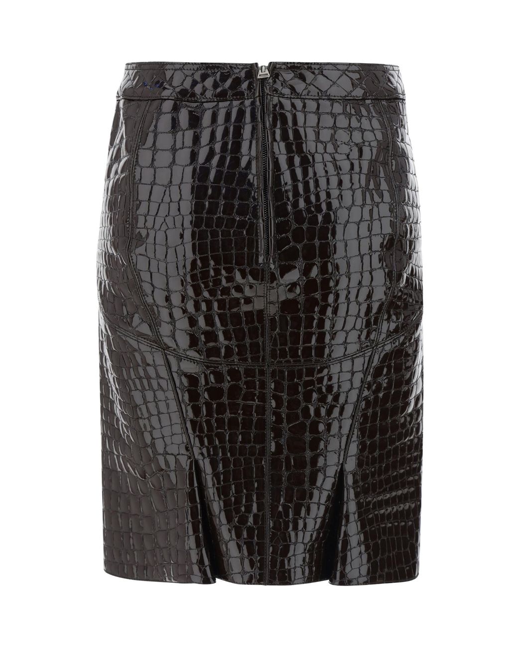 Tom Ford Black Embossed Mini Leather Skirt