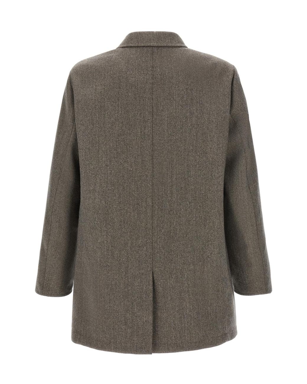 Pal Zileri Gray Reversible Shirt Collar Coat for men