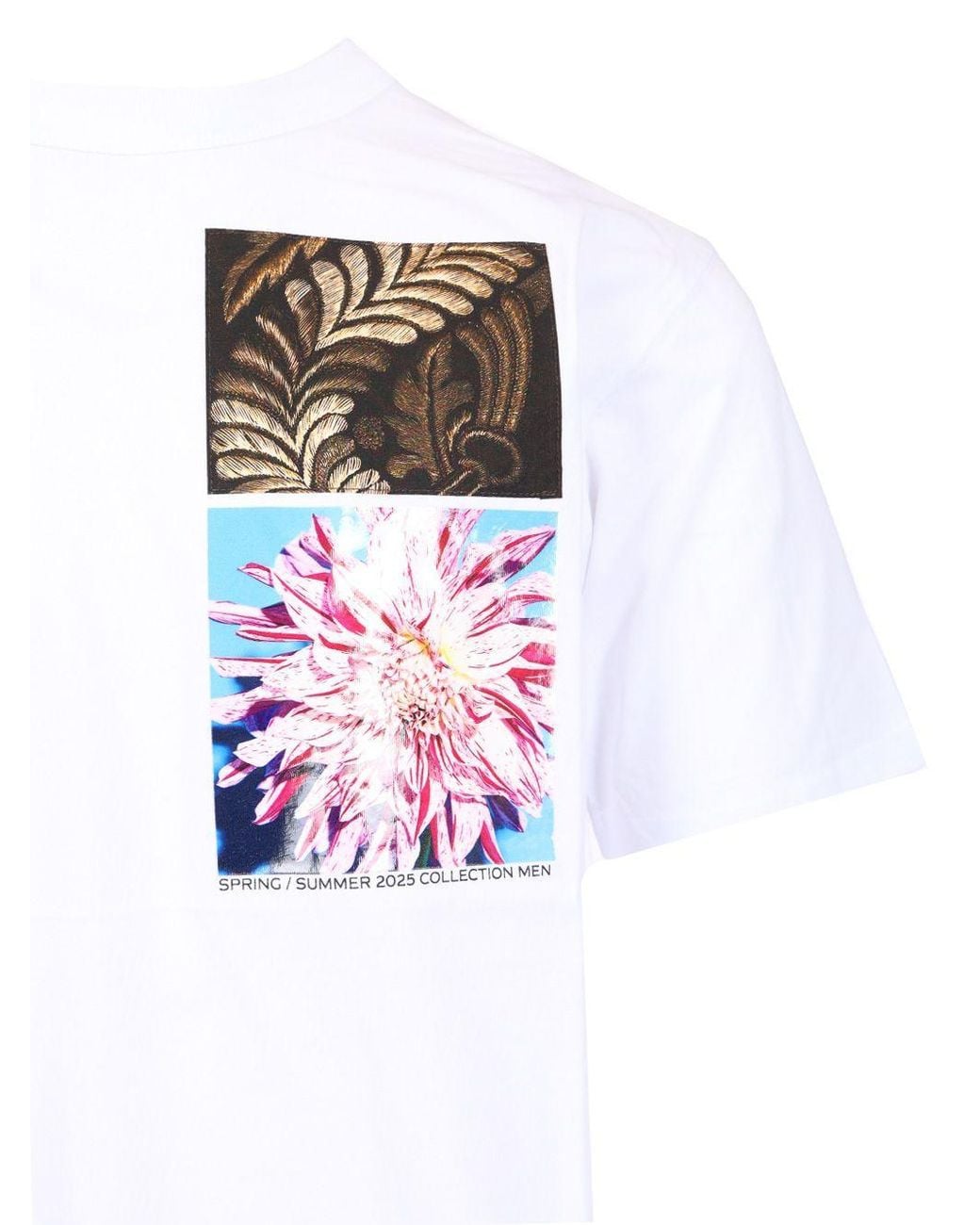 Dries Van Noten White Graphic-Printed Crewneck T-Shirt for men
