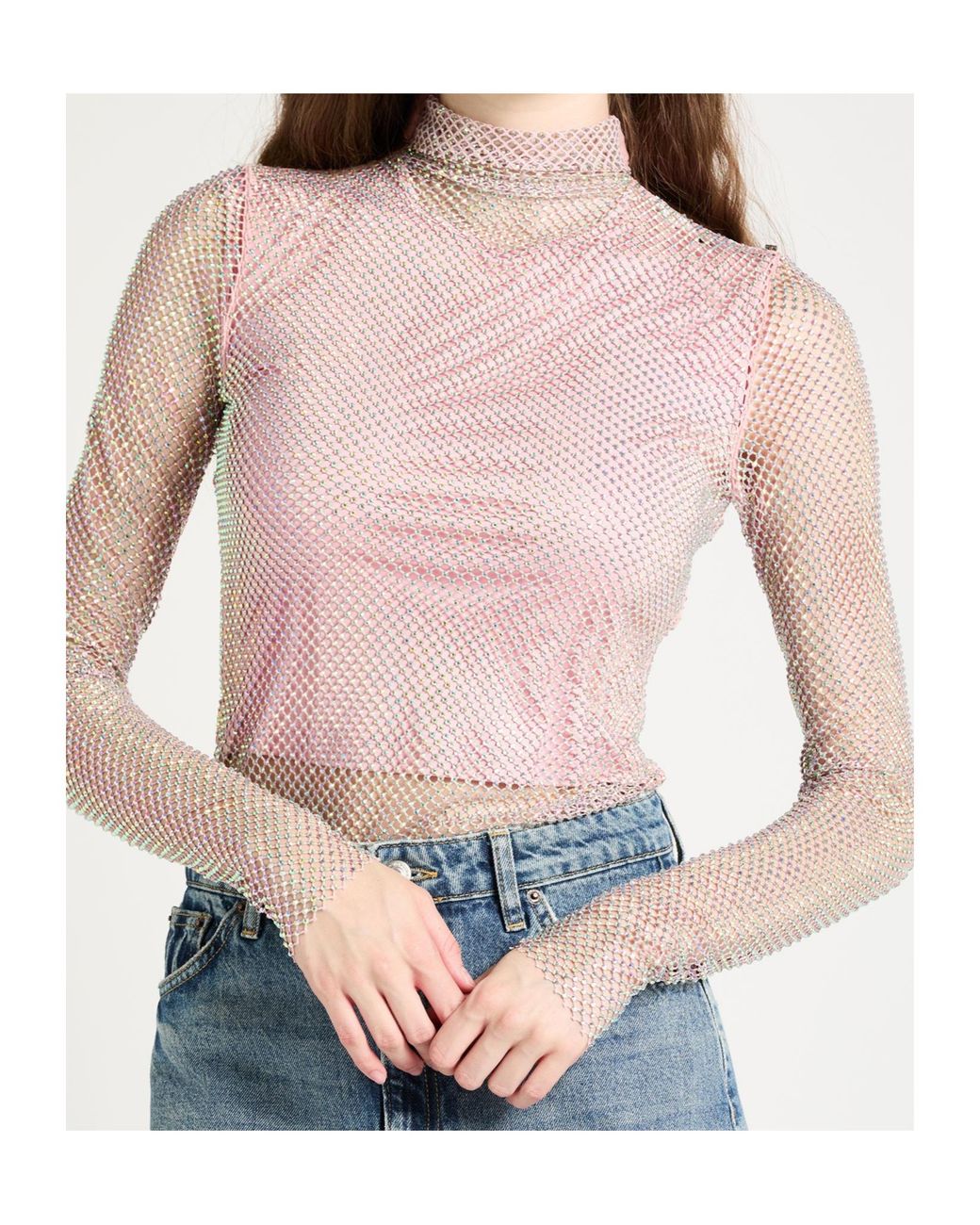 Sportmax Pink Crystal-Embellished Top