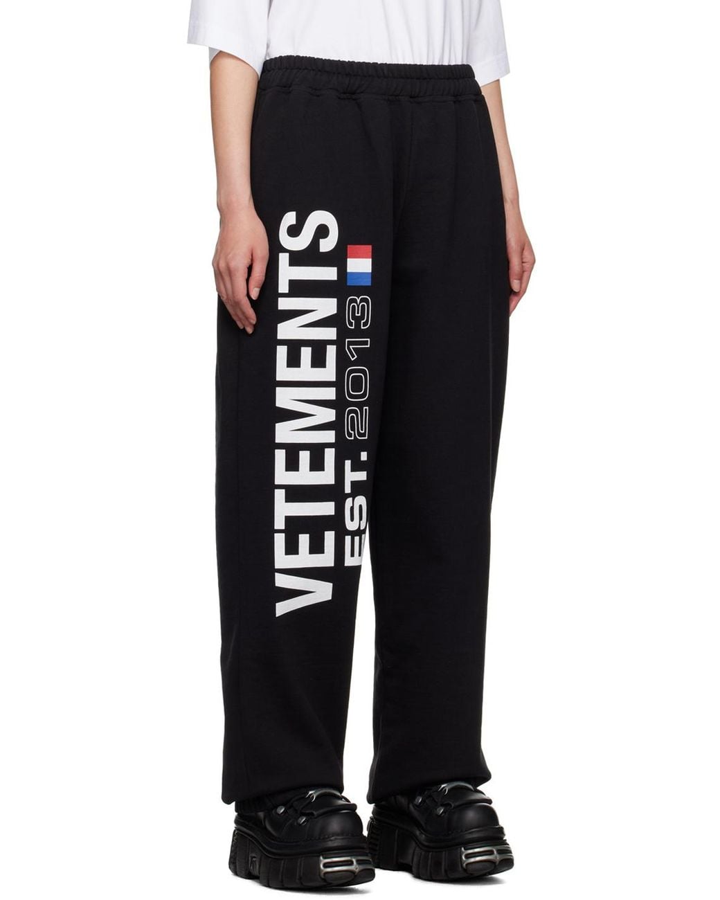 Vetements Black Flag-Logo Print Track Pants
