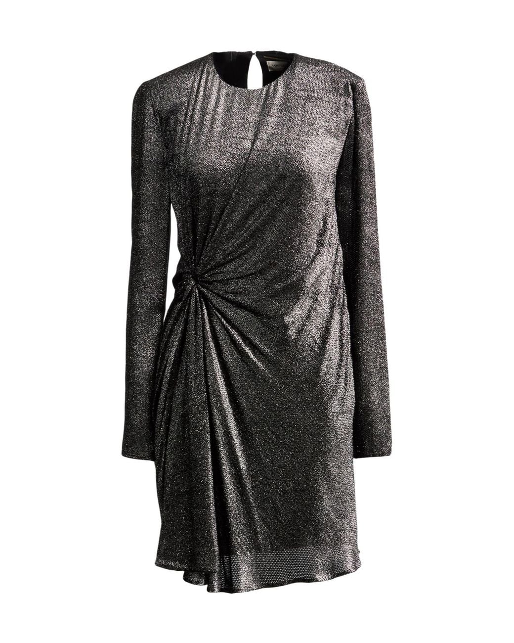 Saint Laurent Black Sequin Flared Skirt