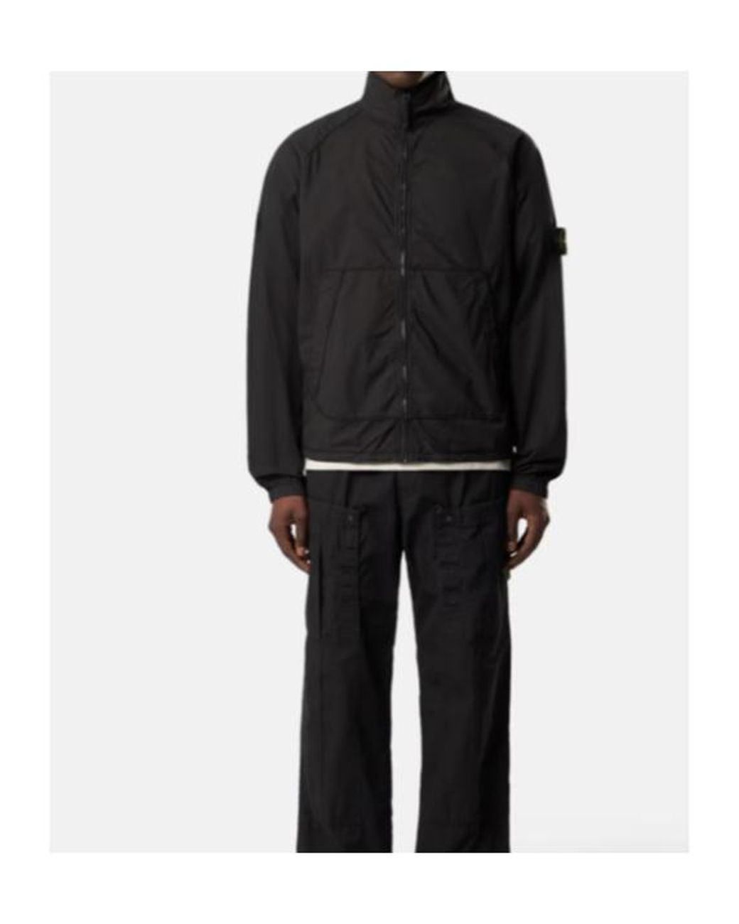Stone Island Black Tela Paracadute Track Jacket for men