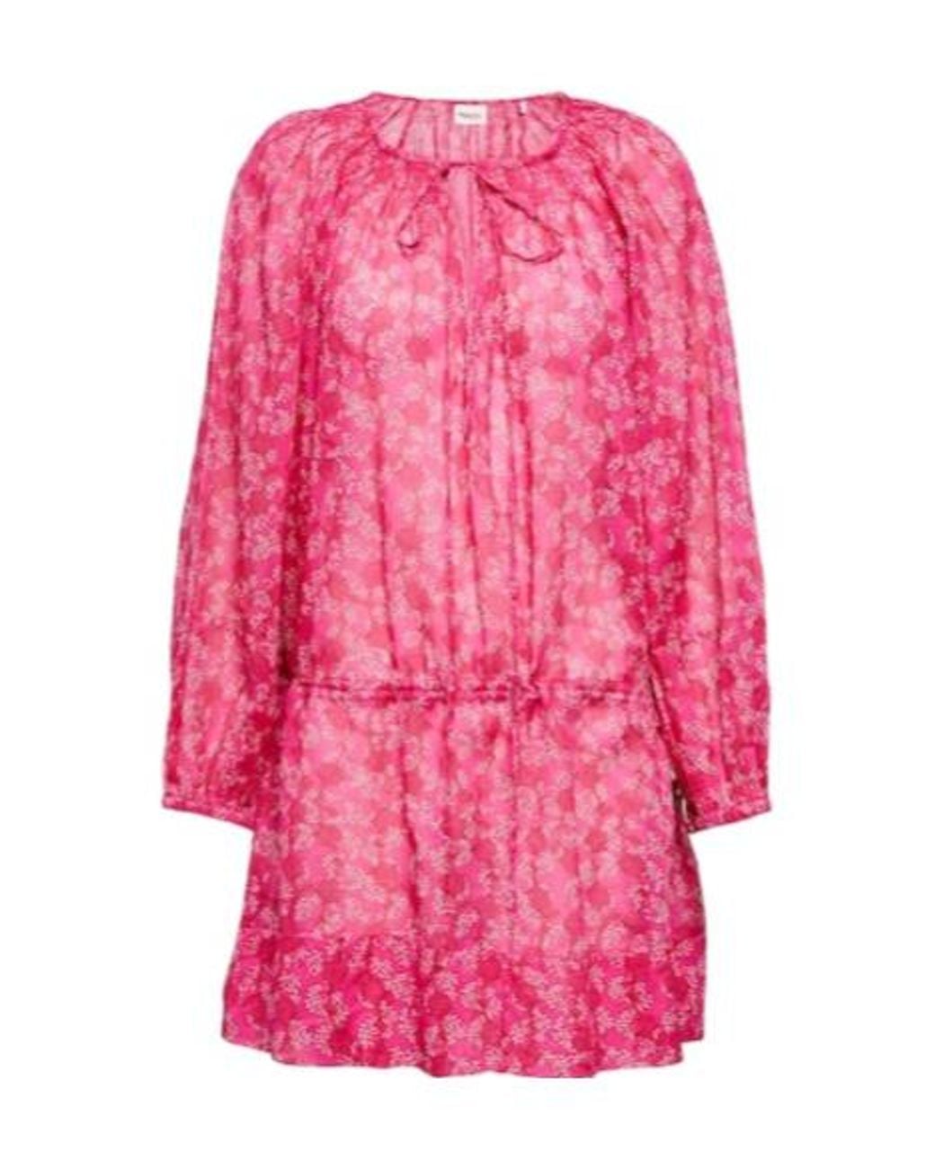 Isabel Marant Pink Parsley Floral Cotton Tunic Dress