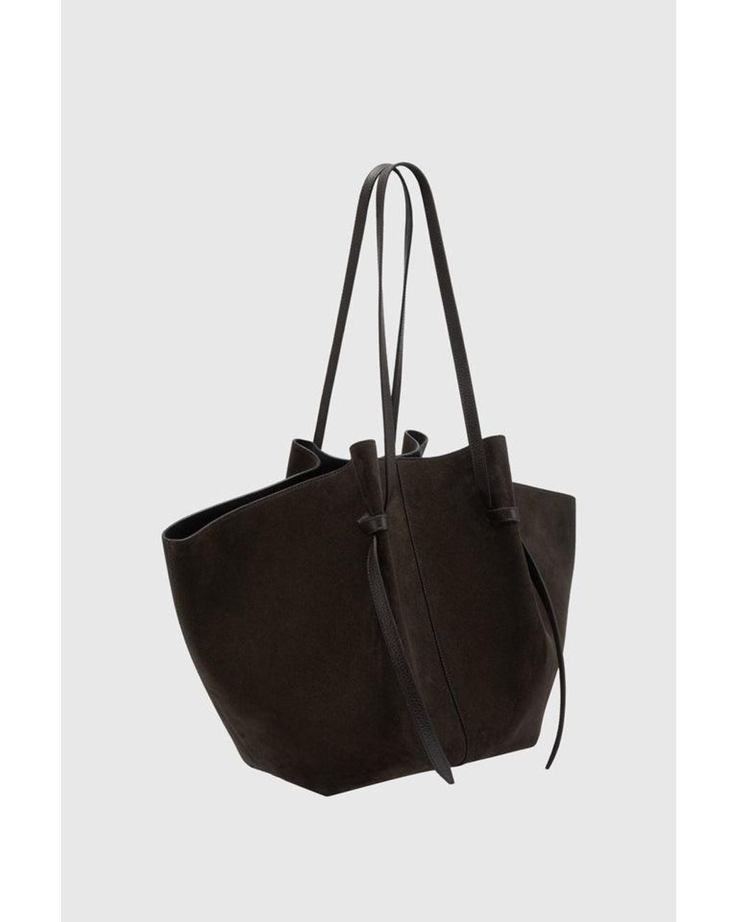 Yuzefi Black Mochi Suede Tote Bag