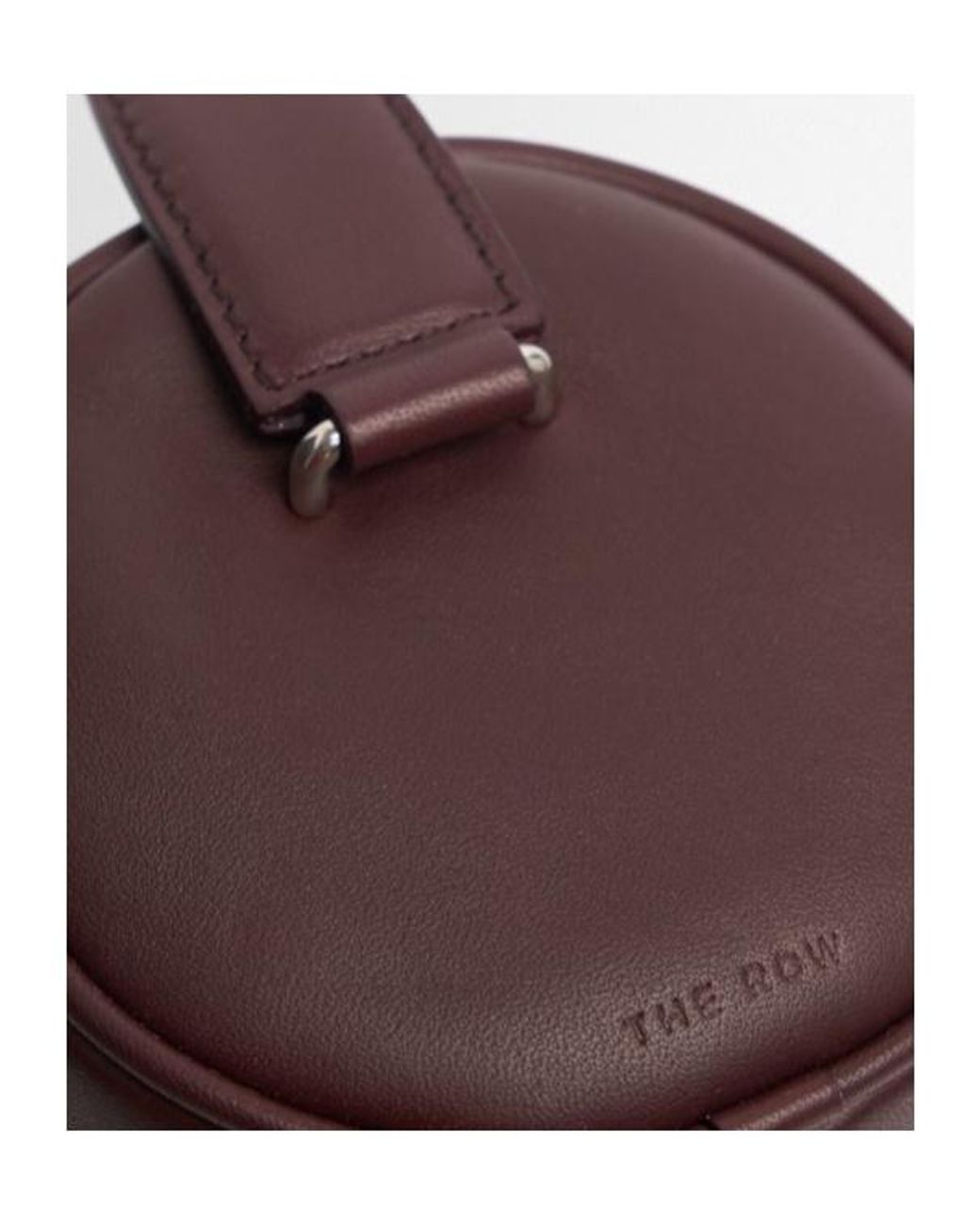The Row Brown Round 90S Silk Leather Top Handle Bag