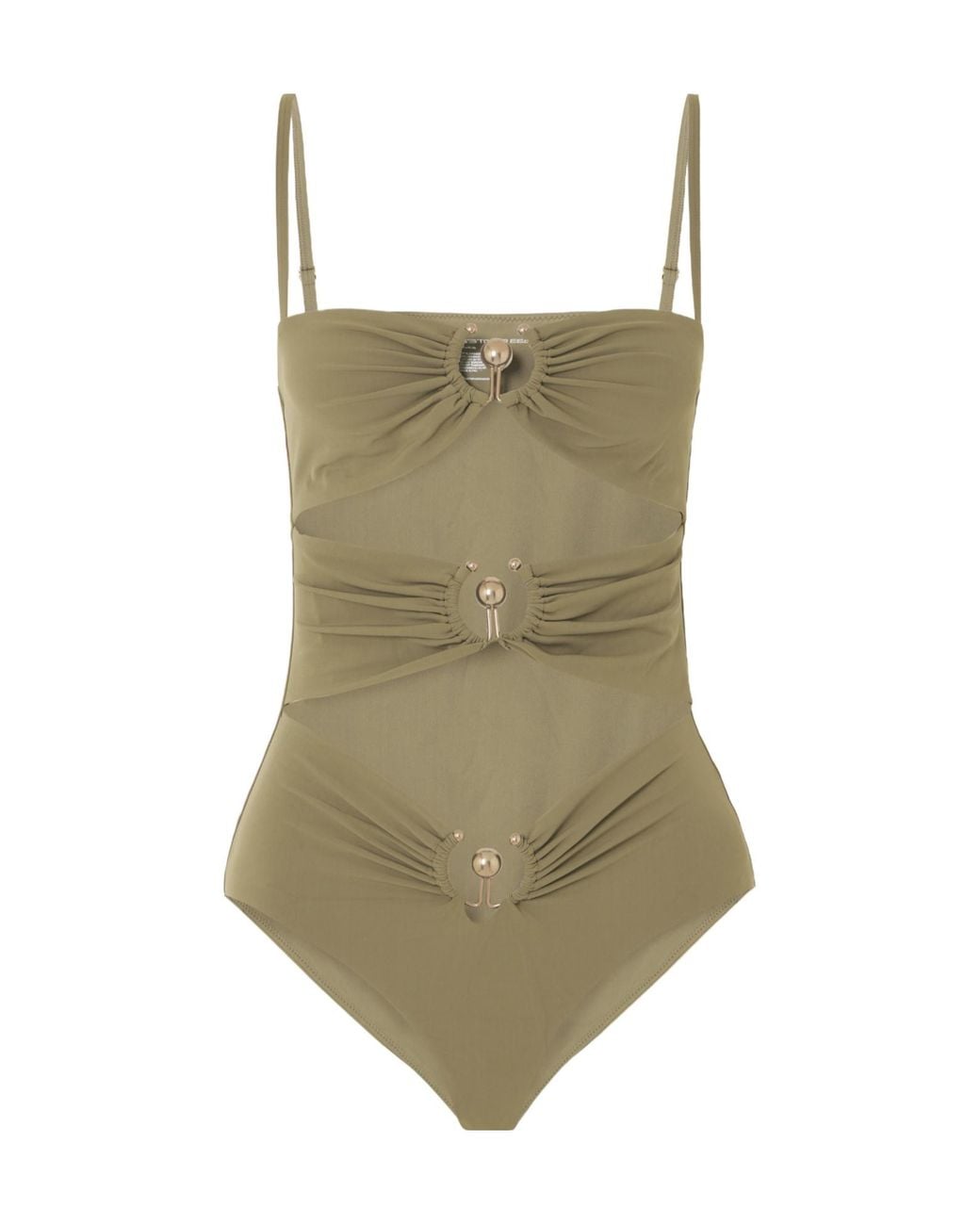 Christopher Esber Green Cutout Ring Swimsuit