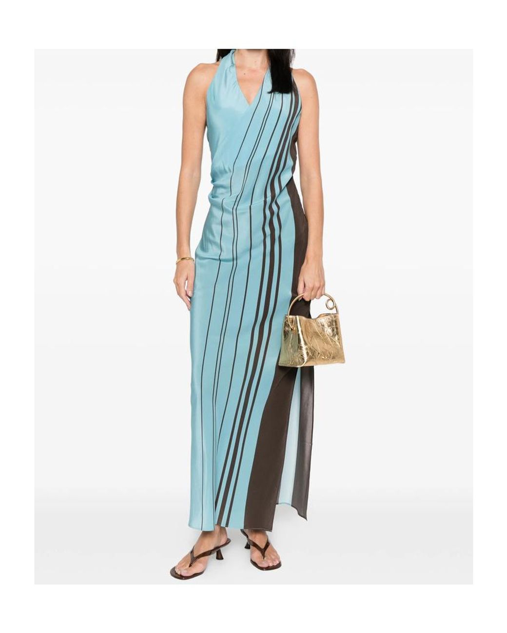 Sir Blue Halter Neck Dress