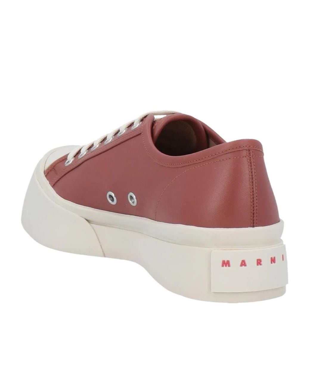 Marni Red Minimalist Low-Top Leather Shoes