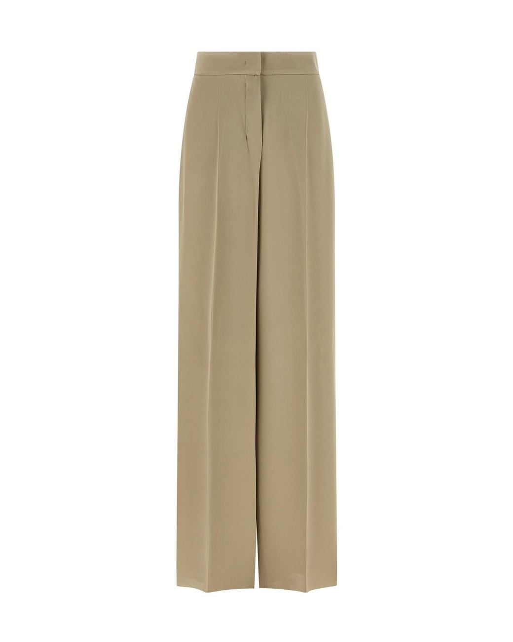 Max Mara Natural Palan Crease Detailed Trousers