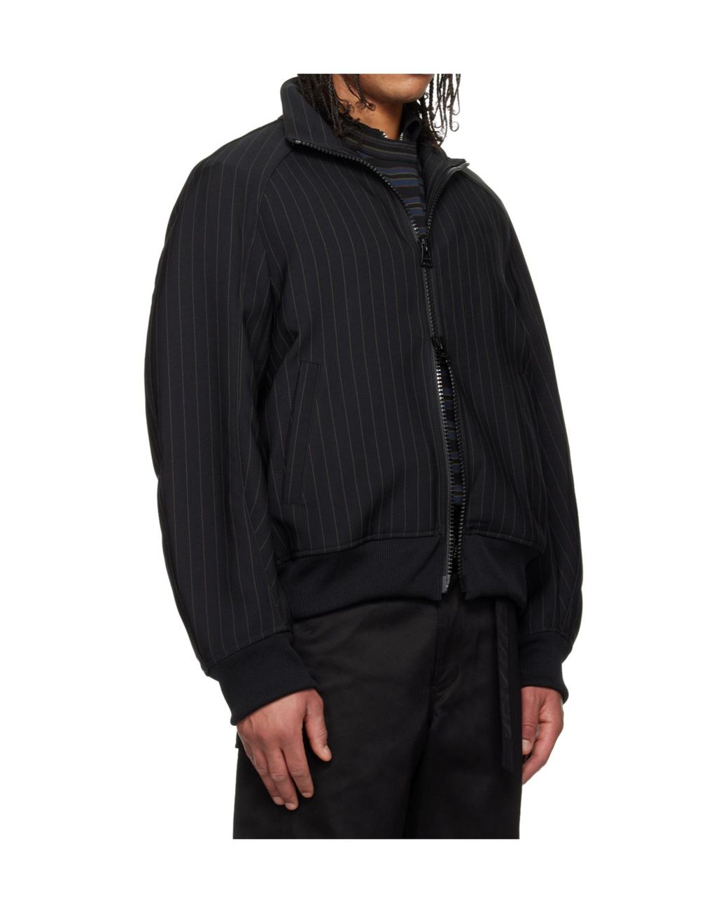 Sacai Black Wool Blend Jacket for men