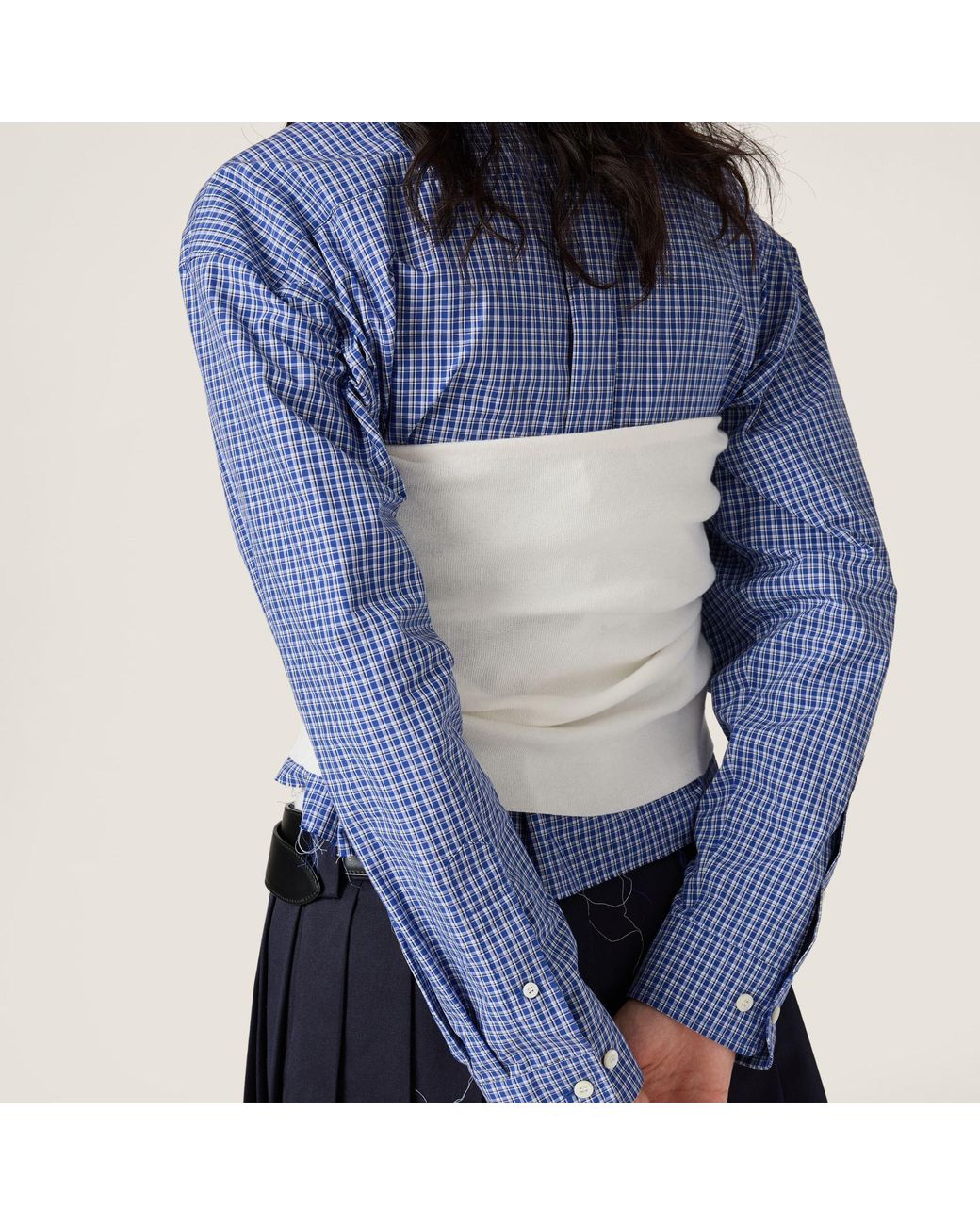 Miu Miu White Cotton Knit Tube Top