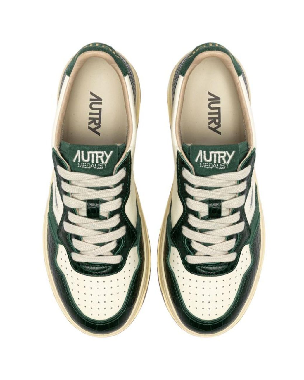 Autry Black Medalist Lace-Up Sneakers for men