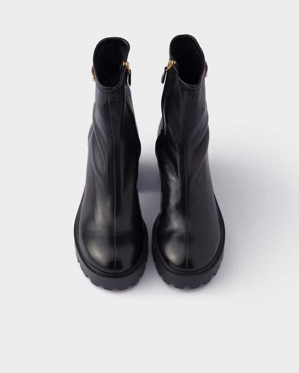Prada Black Stride Flow Block Heeled Ankle Boots